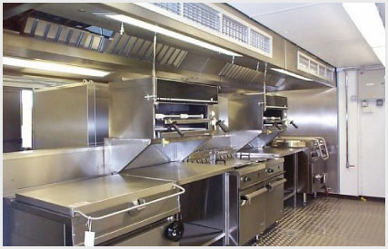 Clean commercial kitchen